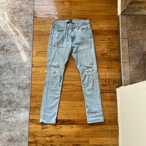 Urban Outfitters Washed Blue Ripped Jeans